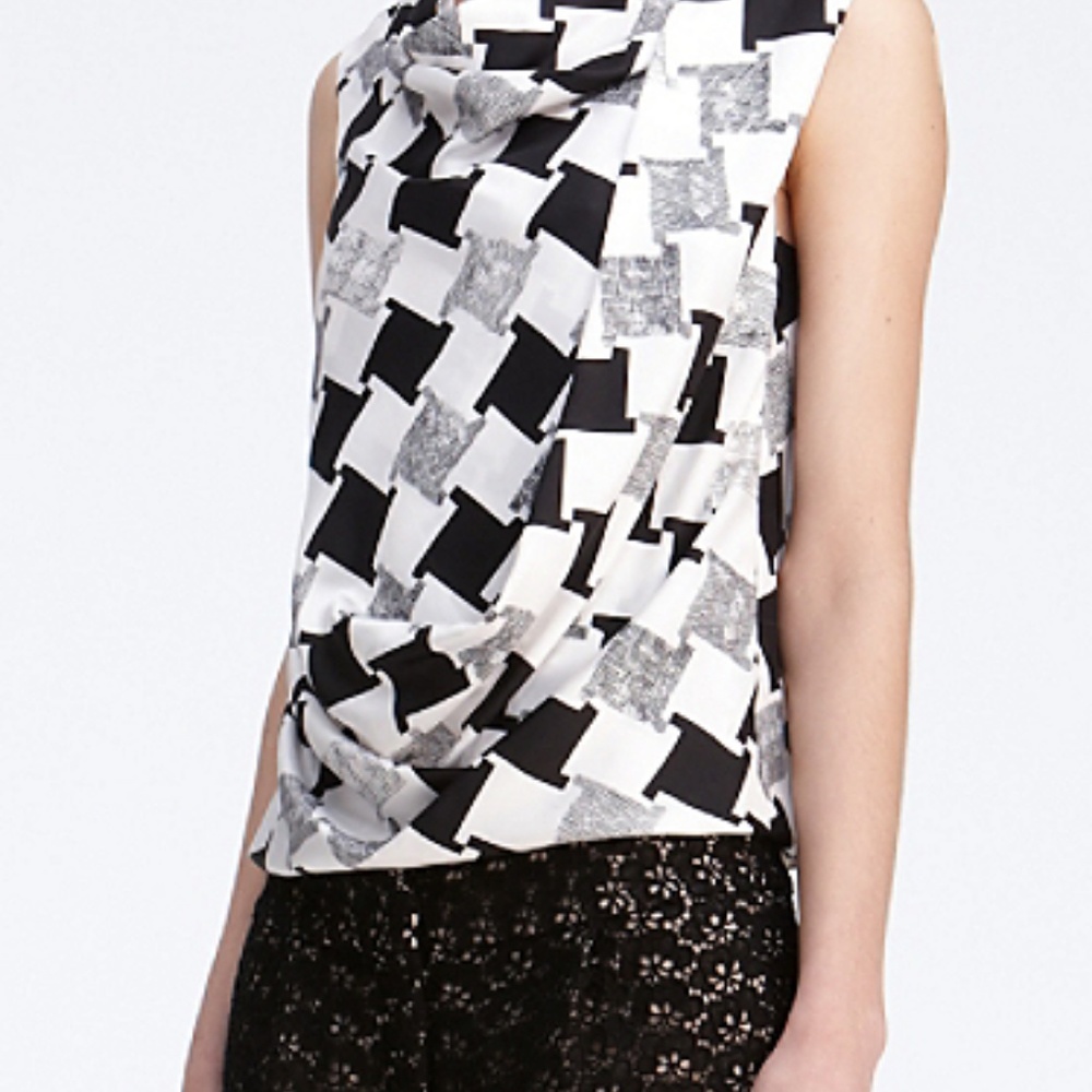 DIANE von FURSTENBERG LEALA CHECK WEAVE GREY - 12